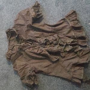 Ruffle button down shirt